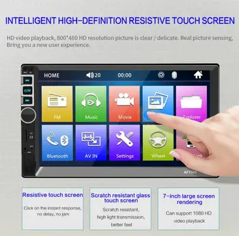

7" Touchscreen Car Radio Stereo MP5 Player MIRROR LINK For Android IOS GPS Navigation 7 Colorful Backlights Car Accessories