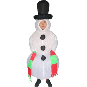 

Christmas Inflatable Snowman Costume Suit for Adults Halloween Cosplay Party QL Sale