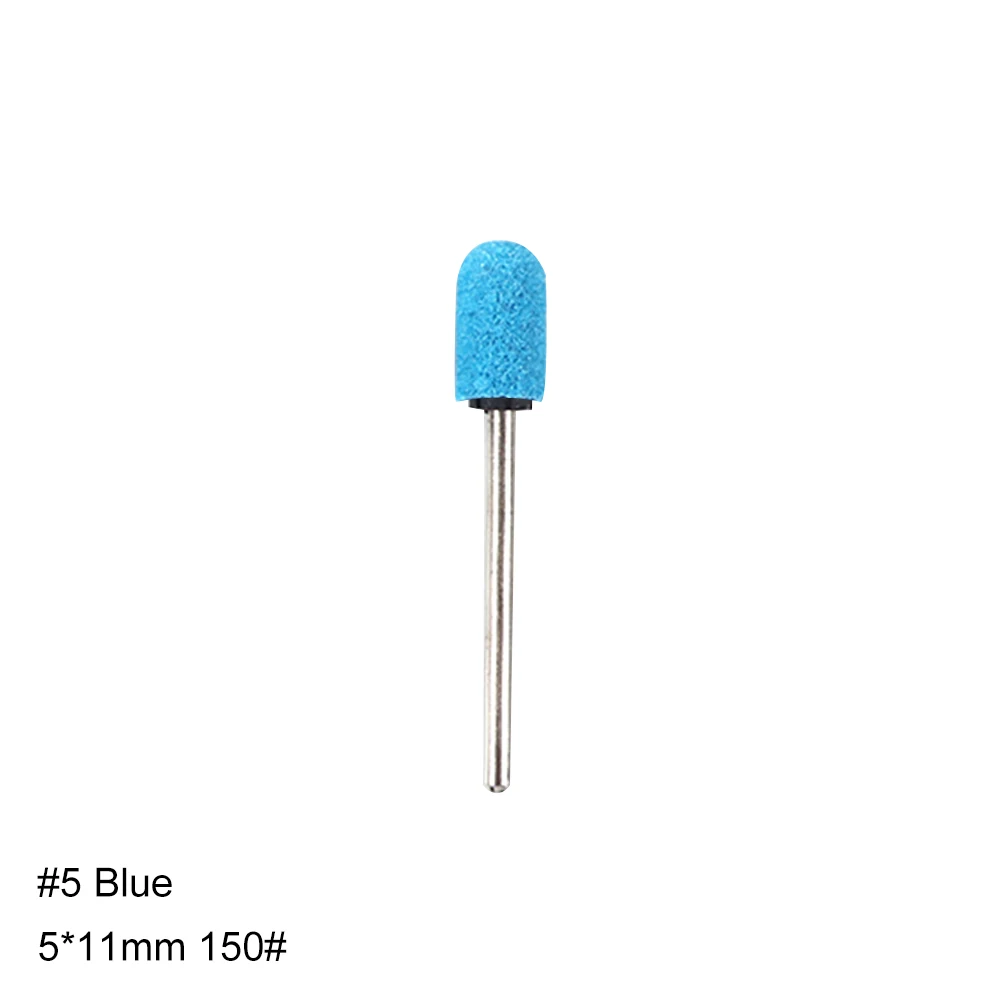 No.5 blue 1 шт. шлифовальные круги для ногтей Кепки 150 Grip Rubber станок фрезерный резак для удаление маникюра гель аксессуары для педикюра инструмент LA725-1 - Цвет: No.5 blue