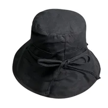 Однотонные шляпы от солнца для женщин, хлопковые повседневные шляпы с широкими полями, шляпы-ведра для улицы, рыбацкие шляпы, модные удобные спортивные летние шапки# Zer