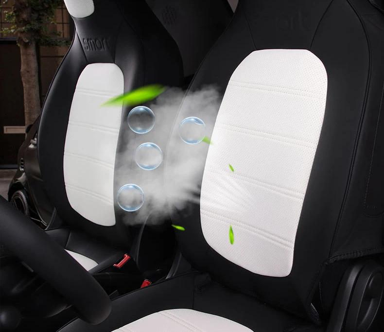 Автомобильное сиденье из кожи, покрытие для интерьера, аксессуары для укладки- Mercedes Smart 453 fortwo, защитная подушка
