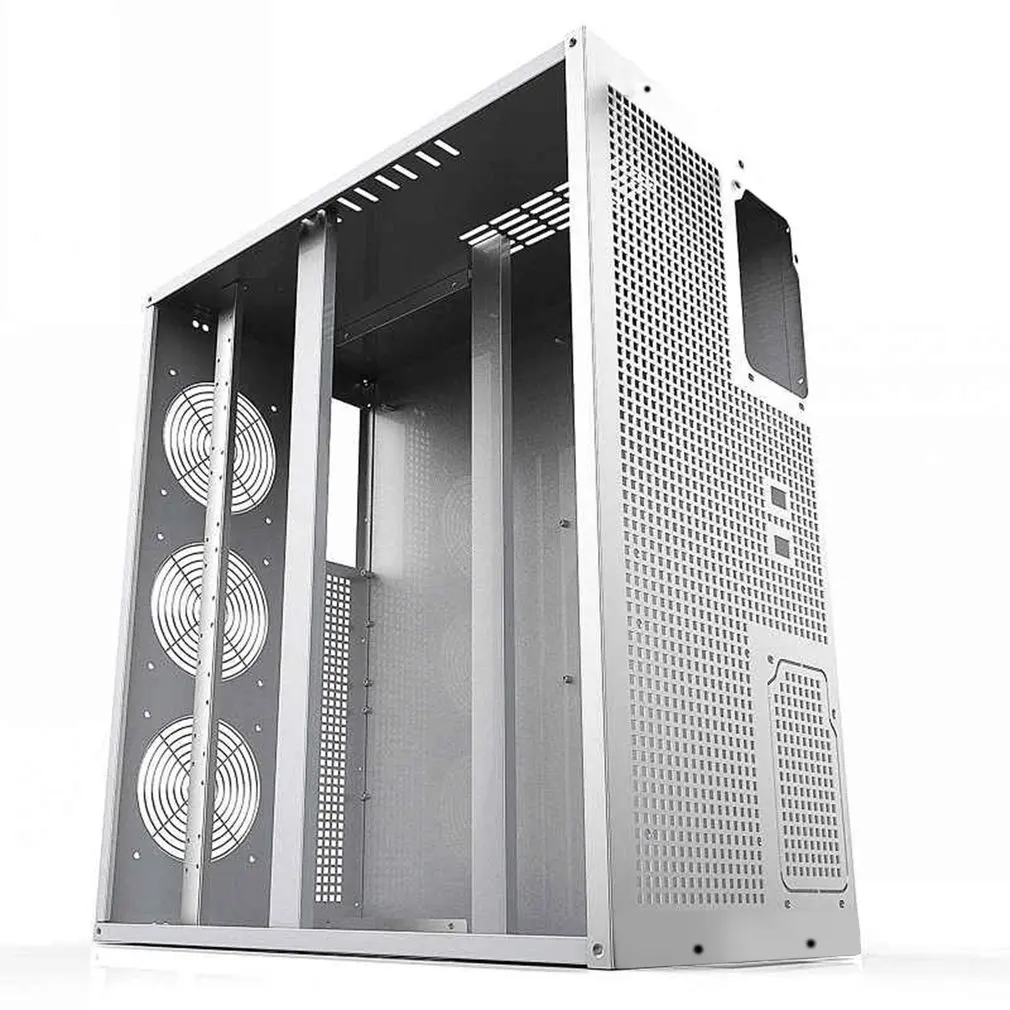 6/8 GPU вертикальный тип графического серверного шасси MicroATX/ITX/ATX 4U Шахтерская машина шасси с двойным блоком питания