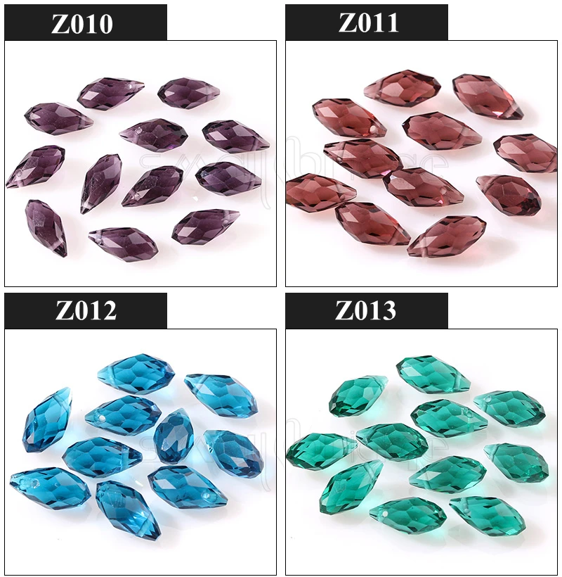 Österreichische klare tropfenförmige Kristallperlen für die Schmuckherstellung, Ohrringe, Frauen, Diy Perles Briolette, facettierte Glasperlen, Großhandel 002 – Detail 5