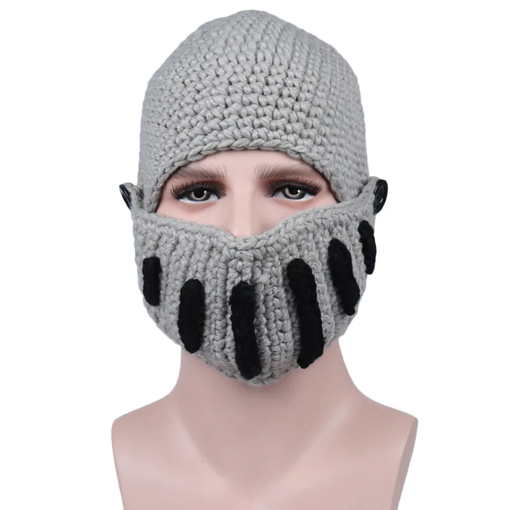 Khaki Зимние теплые шапки, женская вязаная шапка, ручная вязка, шапка Skullies Beanies для женщин и мужчин, высокое качество, маски шапки# C2 - Цвет: Khaki