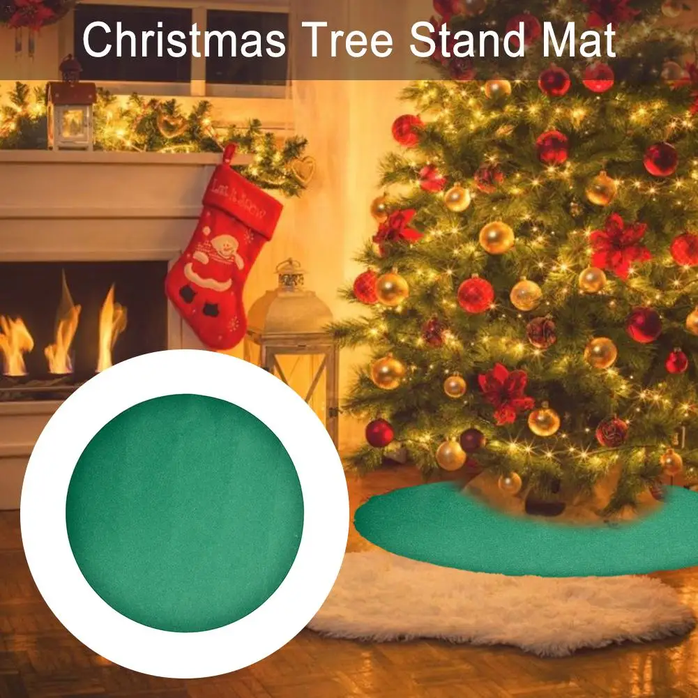 

Reversible Christmas Tree Felt Mat Slip Proof Skirt Base Floor Protection Mat Home Xmas Merry Tree Ornament