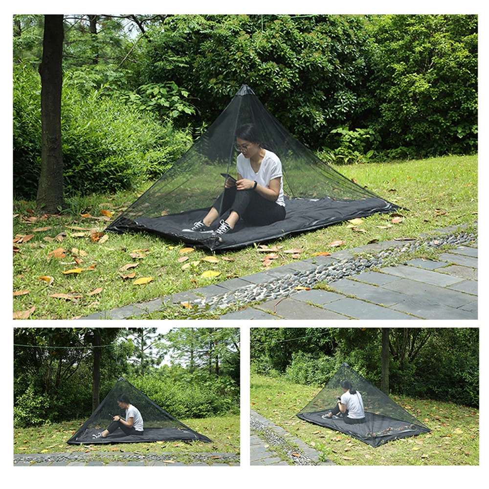 Ultralight Mesh Tent, Portable Backpacking Mountaineering Trekking Pole Tent Inner Mesh, Waterproof, Heavy Duty