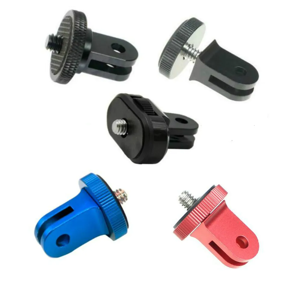 Mini montura de trípode para GoPro Hero 9 8 7 6 5 4, aleación de aluminio, 1/4 pulgadas, negro, Sjcam M10, Xiaomi Yi 4K, Go Pro Eken, accesorio