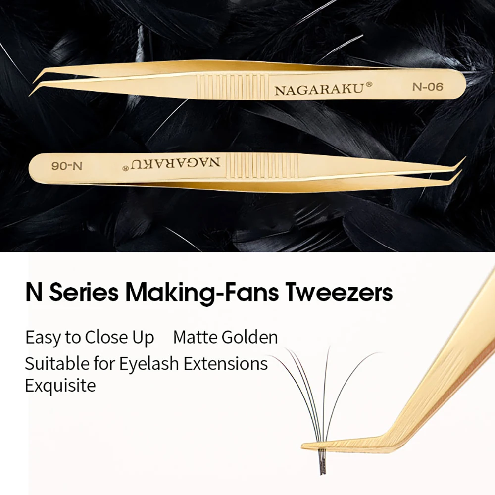 

professional tweezers for divide volume eyelash Special for Volumle eyelash premade fans Blossom Straight and curved