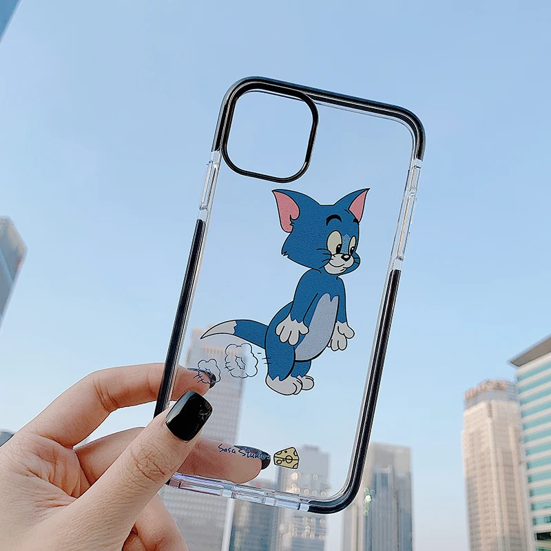 Прозрачный чехол для iPhone X, XR, Xs, Max, 11, 8, 7, 6, 6s Plus, 11 Pro, высокое качество, двухцветная мягкая задняя крышка из ТПУ
