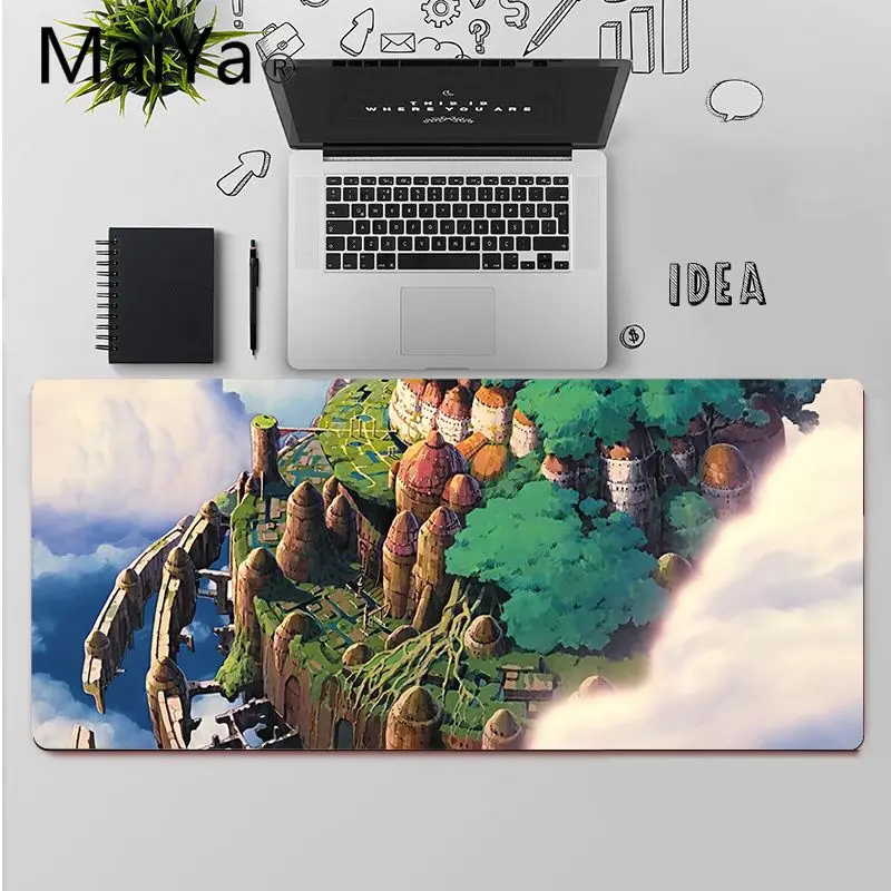 Игровой коврик для мыши Maiya игровой с замком в небе бесплатная доставка|Коврики
