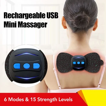 

Neck Cervical Massager Stickers Mini Portable USB Charging Body Massage Patch Vertebra Physiotherapy Instrument Health Care