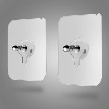

2PCS Seamless Hook Free Punching Household Seamless Hook With Stainless Steel Screws