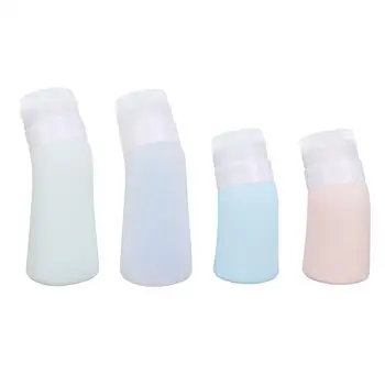 

4pcs Silicone Subpackaging Bottle Safe Portable Cosmetics Bottle for Home