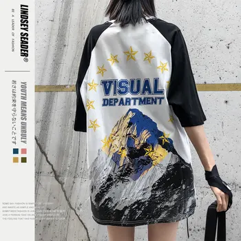 

Women Tees Men New T-shirt Men Summer 2020 Letters Man Print Streetwear Batwing Short Sleeve Casual Cotton O-Neck Loose T Shirts