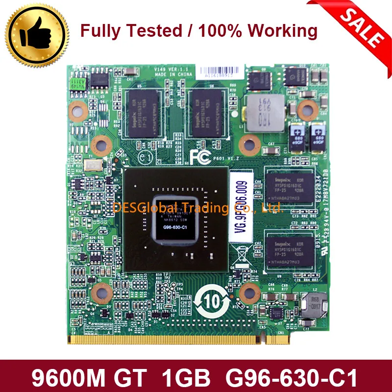 

9600M GT 9600MGT 1GB DDR2 G96-630-C1 Graphics Video VGA Card For Acer 6935 4930G 6920G 6930G 7720G 8730G 5530 100% Test