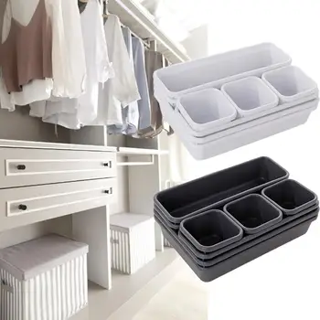 

8Pcs Drawer Style Storage Box Tray Shallow Drawer Organizers Separate Free Combination Small Object Desk Drawer Storage Bag