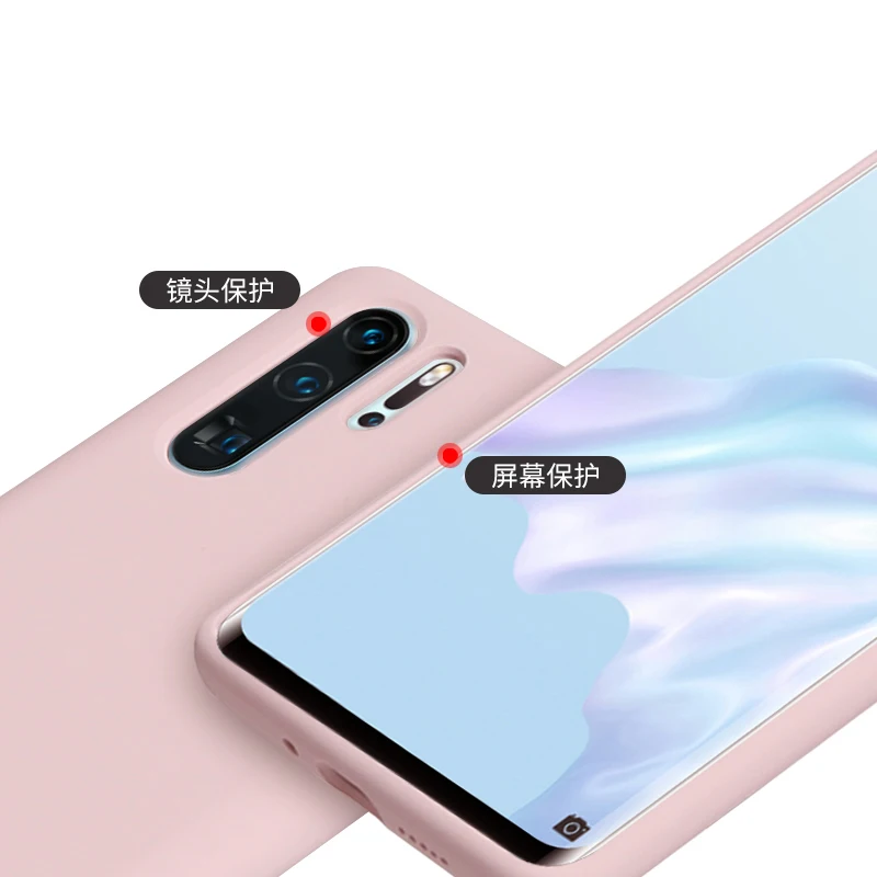 Оригинальный чехол для Huawei P40 Lite P30 P20 Mate 30 20 Pro мягкий жидкий силиконовый P Smart Plus Z