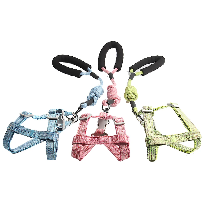 

Set Dog Harness Leash Set Adjustable Harness Vest Leash Collar Puppy Small Dog Outdoor Walking Chihuahua поводок для собак