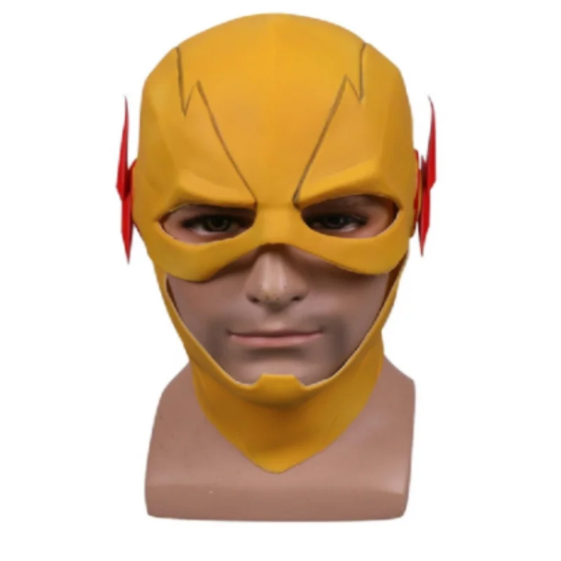 The flash masks Masque Superhero Cosplay Allen Helmet Prop Movie Red and Yellow Latex masks