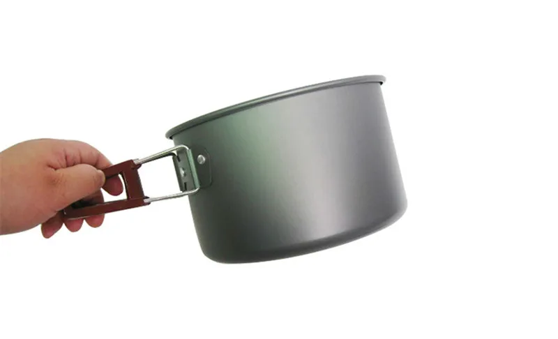 3L Outdoor Cookware Wild Camp Hike Picnic Barbecue Hot Pots Ultralight Aluminum Alloy Large Single Pot Non-stick Pan Equipment
