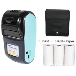 Mini imprimante de tickets de caisse thermique Portable, 58mm, Bluetooth, sans fil, pour téléphone Android, IOS, PC, application gratuite 