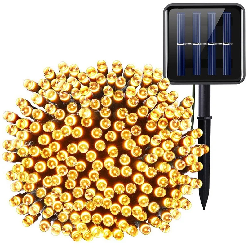 ABSS-солнечные гирлянды,(200 Led 8 режимов) Солнечные сказочные огни на открытом воздухе, 72Ft/22M садовые солнечные огни, автоматическое выключение, водонепроницаемый Co