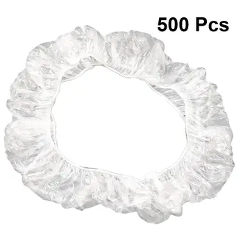 

500PCS Disposable Car Steering Wheel Cover Plastic Elastic Pull Handle Sleeve Protector Cover for Car Auto (White)