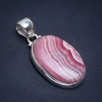 

Natural Rhodochrosite Handmade Unique 925 Sterling Silver Pendant 1.5" B3102