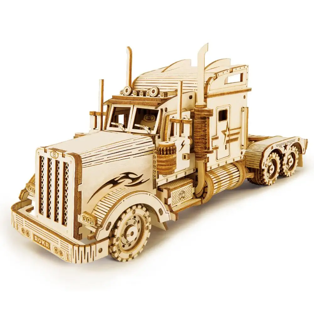 Robotime 3D Wooden Puzzle Toys Scale Model Vehicle Building Kits for Teens 7