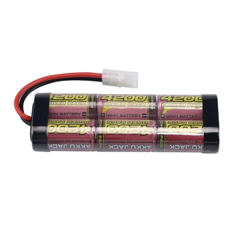 

7.2V 4200mAh NiMH High Power Battery Packs Continues Discharge Rate 10C with Tamiya Connector for RC Racing Cars