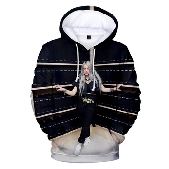 

Popular 3D Printed Billie Eilish Hoodies women men sweatshirts Fashion Kids Hooded Hot Billie Eilish 3D girls Autumn pullovers