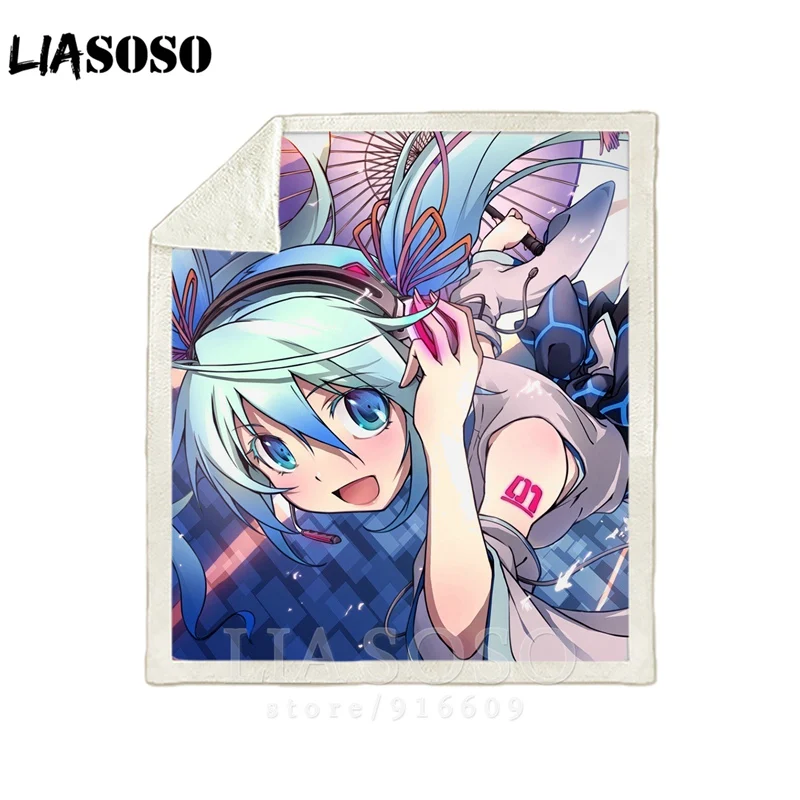 Диван-кровать с рисунком офисное Вокалоид Hatsune Miku сексуальные Harajuku набивное одеяло-покрывало детское дорожное одеяло квилт для софы A23 - Цвет: 20