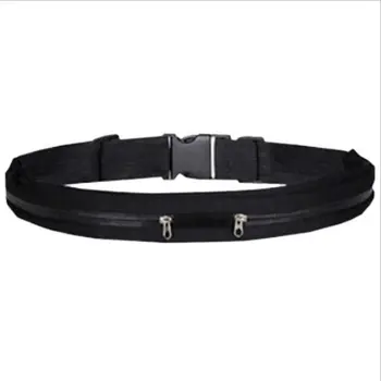

Double Zipper Sweatproof Men Women Waist Belt Bag Breathable Multifunctional Unisex Sport Running Cycling Waist Pack