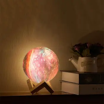

Painted Star Moon Lamp 3D Printing Moon Light LED Charging Night Lamp (Touch Two Colors) Bedroom Home Decoration Creative Gift
