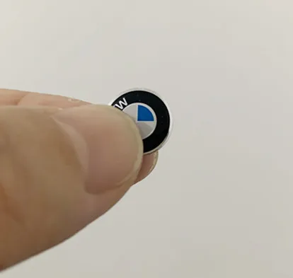 11mm BMW 10 шт., 11 мм, 12 мм, 14 мм, 16 мм, 21 мм, все логотипы, черный, синий, красный, белый, брелок, эмблема, значок, логотип, наклейка - Цвет: 11mm BMW