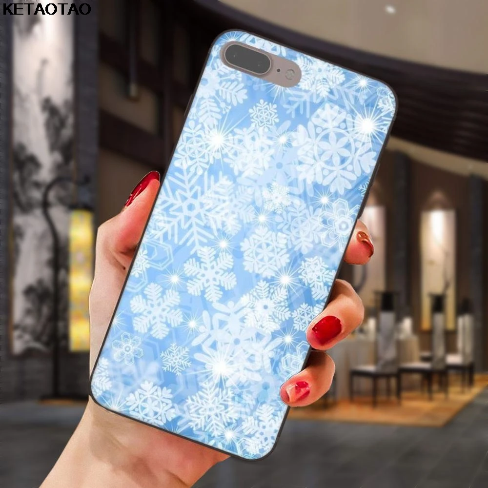 Прозрачный KETAOTAO Рождество Снежинка Олень телефон чехол s для iPhone 4S SE 5C 5S 6S 7 8 Plus X XS XR 11 Pro Чехол Мягкий ТПУ резиновый силиконовый - Цвет: Прозрачный