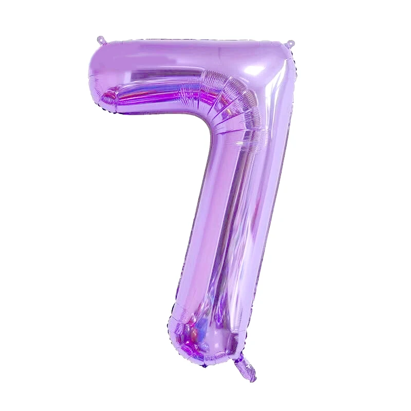 40inch purple 7 40 дюймов зеленая фольга номер воздушный шар 1 2 3 4 5 цифр гелиевая фольга баллоны детский душ День рождения Свадьба Декор шары - Цвет: 40inch purple 7
