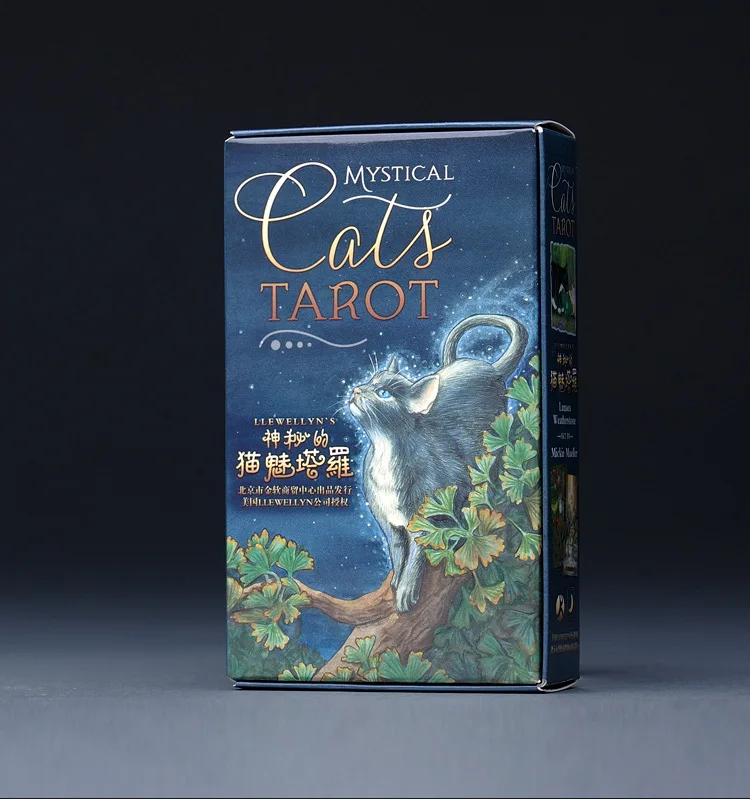 

2019 Mystial Cats tarot Board Game High Quality Paper Cards Chinese/English Edition for Astrologer