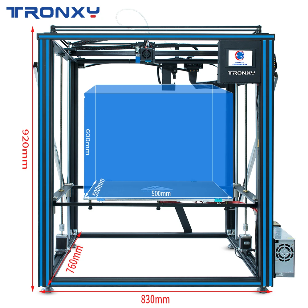 Tronxy X5SA-500 PRO Модернизированный 3d принтер FDM линейная направляющая Высокая точность большой размер ультра-тихий автоматический нивелир новейший