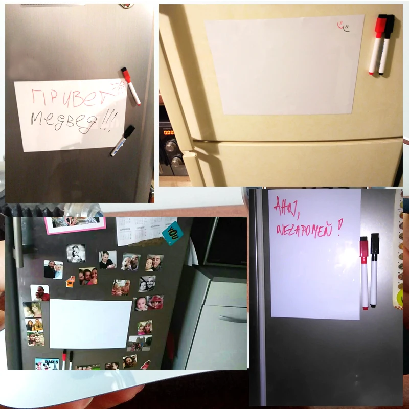 YIBAI-2Pcs-Set-Magnetic-Whiteboard-Fridge-Writing-Board-Message-Board-With-2-Pcs-Marker-For-Home (3)