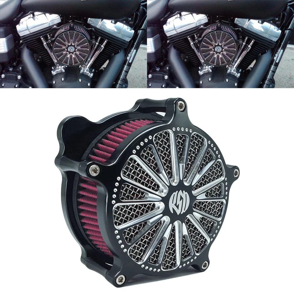 

RSD Mar Turbo Venturi Air Cleaner Intake Filter For Harley Sportster XL 883 1200 Dyna FXD FXDB Touring FLHRC FLHTC Softail FXSTB