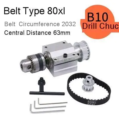B10Drill chuck 80XL Инструменты для сверления оси в сборе Малогабаритный ничего питания мини Тип Столярный токарный станок электрическая дрель Dy запчасти dremel аксессуары - Цвет: B10Drill chuck 80XL