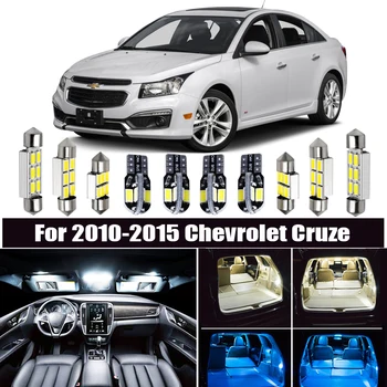 

8pcs White Canbus LED Lamp Car Bulbs Interior Map Dome Trunk Light Kit for Chevrolet Cruze 2010 2011 2012 2013 2014 2015