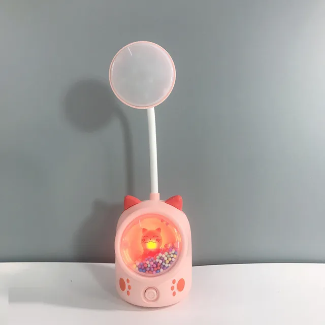 Dinosaur LED Night Light Bedroom Bedside Sleep Lights Student Desk Table Lamp Usb Charging Dormitory Kindergarten Children Gift cat F