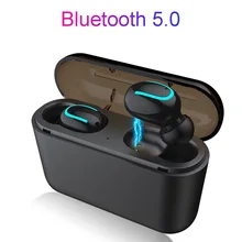 Bluetooth 5,0 гарнитура TWS беспроводные наушники Близнецы и одиночные наушники 5D стерео наушники зарядный чехол работает как power bank