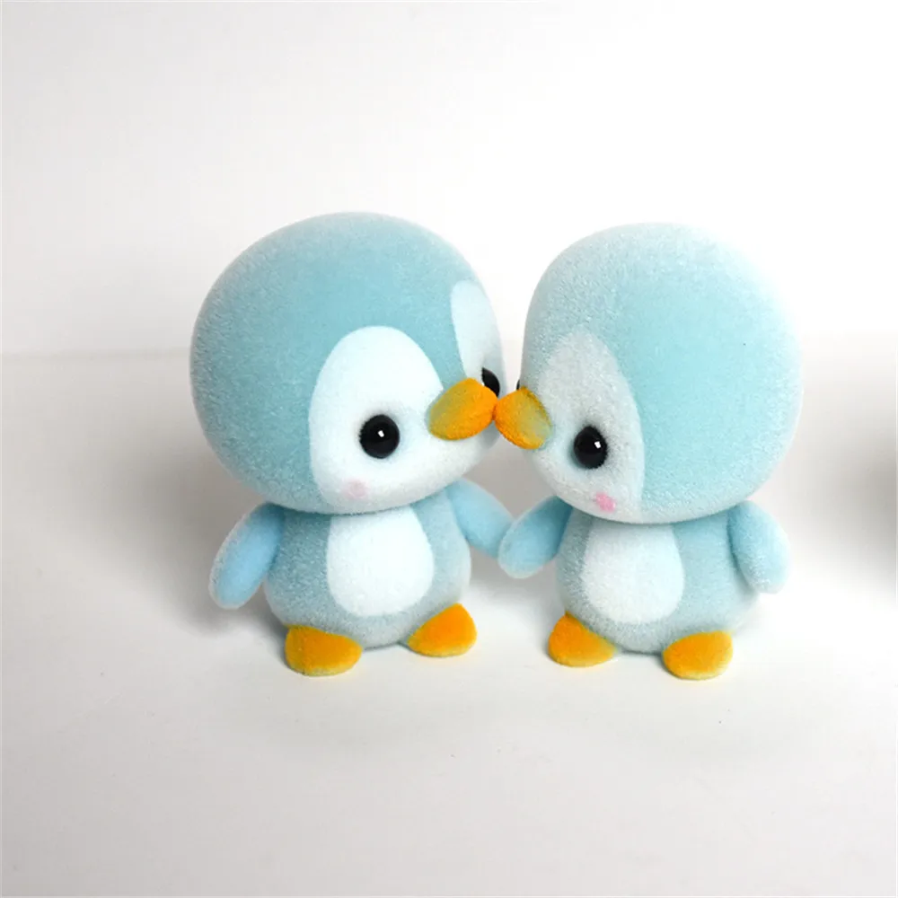 5 см мини Флокирование украшения куклы пингвин 4 цвета Kawaii кукла игрушка для