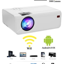 Мини-проектор CRENOVA A13 (Android опционально) разрешение 1280*720P поддержка 4K с WIFI 3D Bluetooth Проектор для домашнего кинотеатра