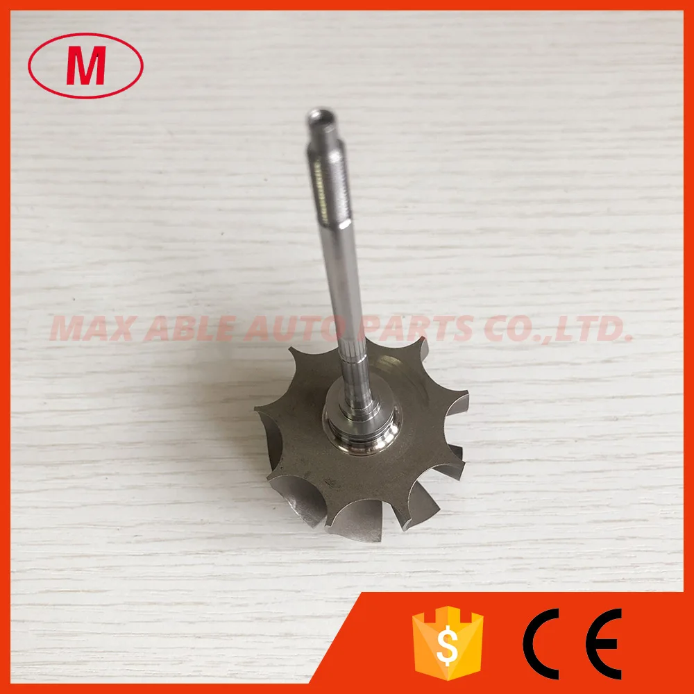 GTB25 49.12/51.38mm 9 blades ball bearing turbine wheel&shaft /turbine shaft&wheel