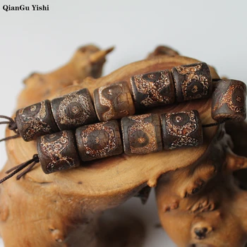 

10pcs/lots Natural Stone Daluo Tibetan Dzi Beads 13mm*14mm for making diy Jewelry Bracelet necklace Pendant Free Shipping