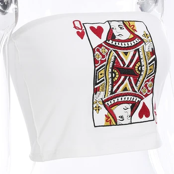 

Sexy Off Shoulder Strapless Boob Tube Top Streetwear White Card Embroidery Summer Bralette Crop Bandeau Top Wrapped